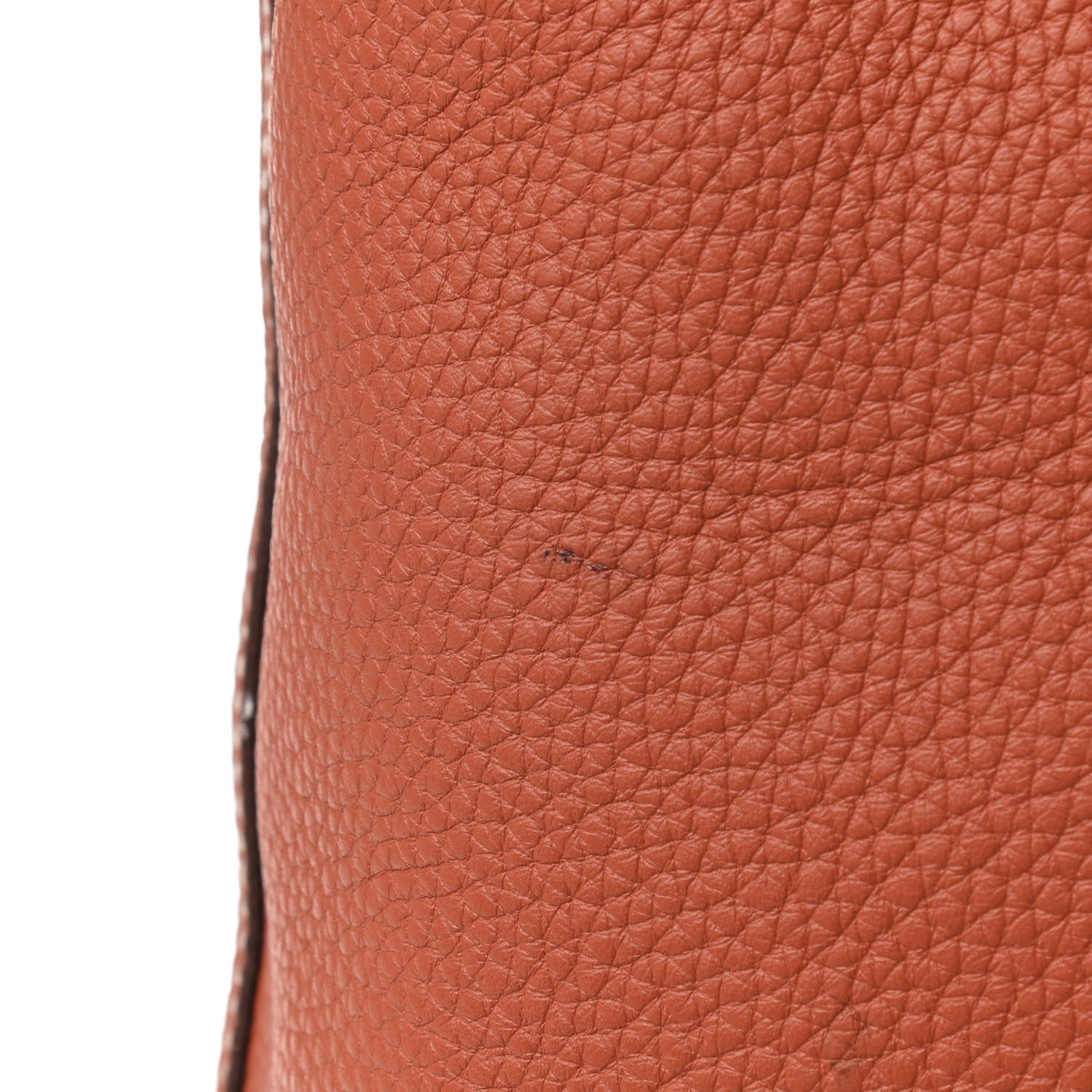 Hermes Taurillon Clemence Double Sens 36 Reversible Tote Orange Sanguine 16 of 16