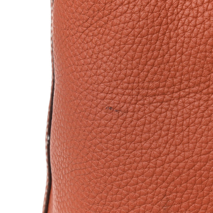 Hermes Taurillon Clemence Double Sens 36 Reversible Tote Orange Sanguine 16 of 16
