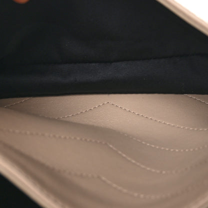Saint Laurent Lambskin Matelasse Monogram Baby Niki Chain Satchel Dark Beige 6 of 11