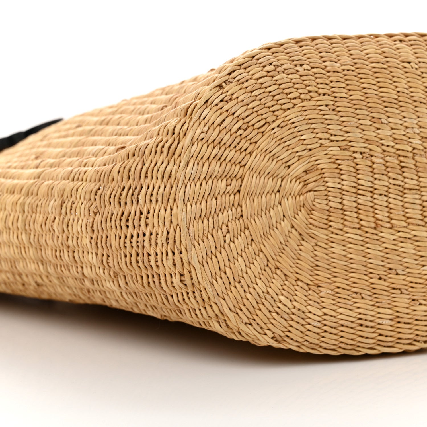 Loewe Raffia Calfskin Shell Basket Tote Natural Pecan 9 of 11