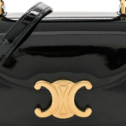 Celine Patent Calfskin Triomphe Mini Besace Clea Black 8 of 11