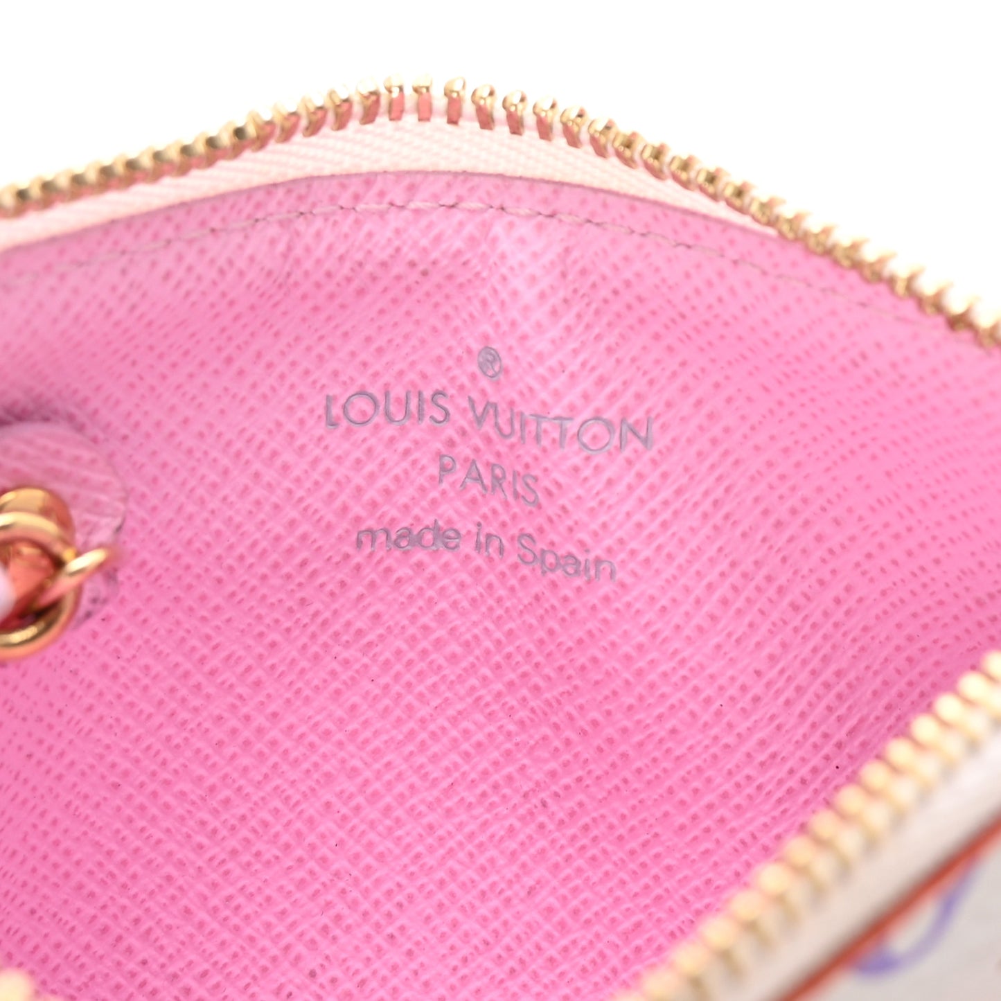 Monogram Multicolor Key Pouch White Litchi