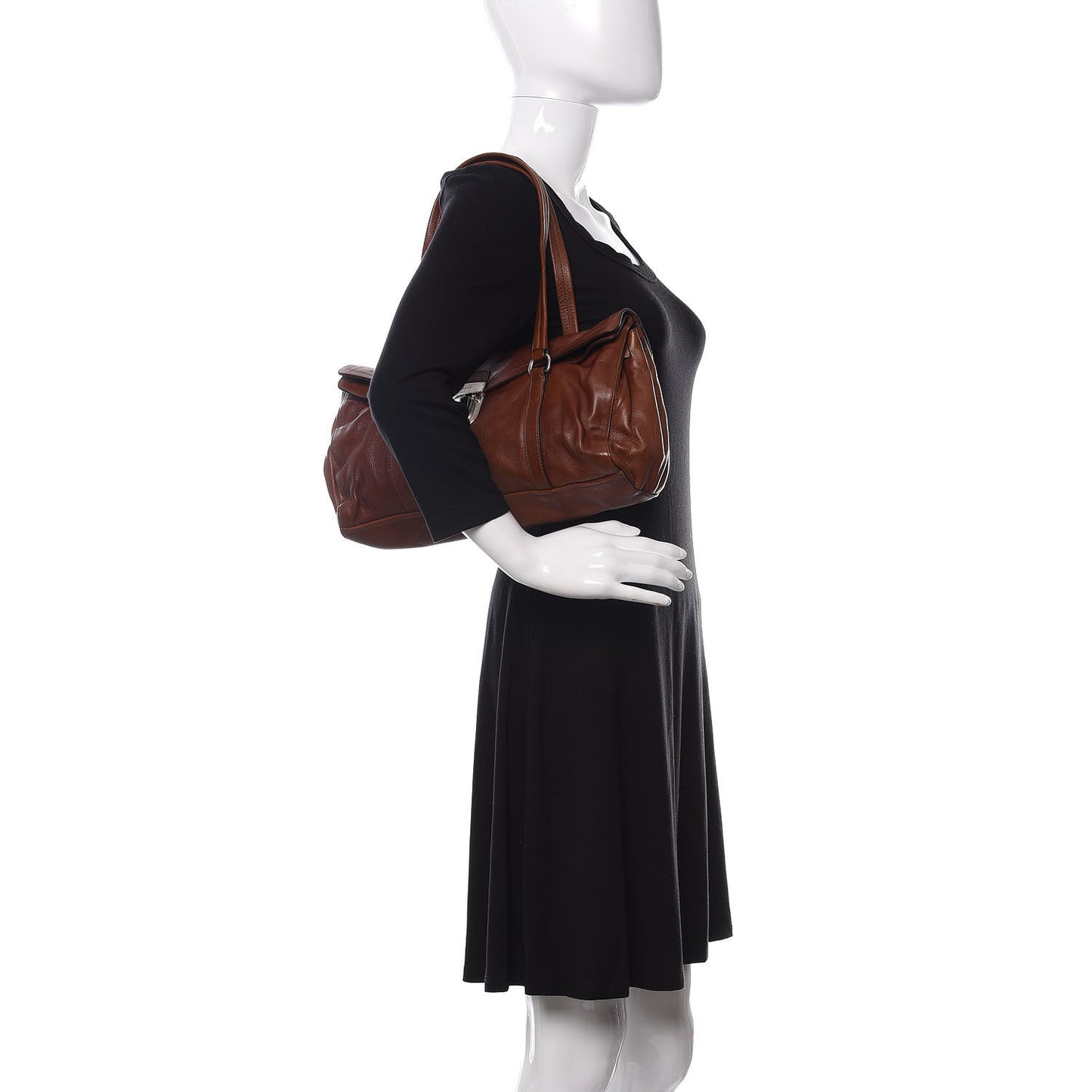 Cervo Antik Easy Foldover Pushlock Satchel Bruciato