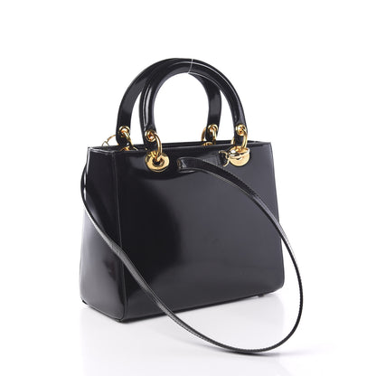 Christian Dior Patent Medium Lady Dior Black 2 of 9
