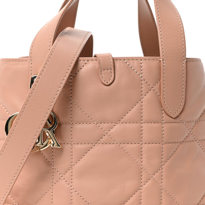 Christian Dior Calfskin Macrocannage Small Toujours Vertical Tote Rose des Vents 7 of 9