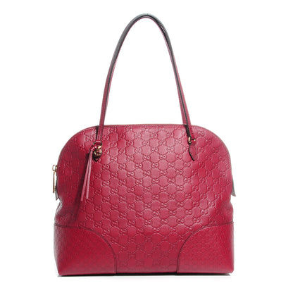 Gucci Guccissima Medium Bree Shoulder Bag Red 1 of 8