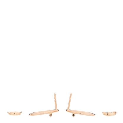 Hermes 18K Rose Gold MM Echappee Earrings 3 of 5