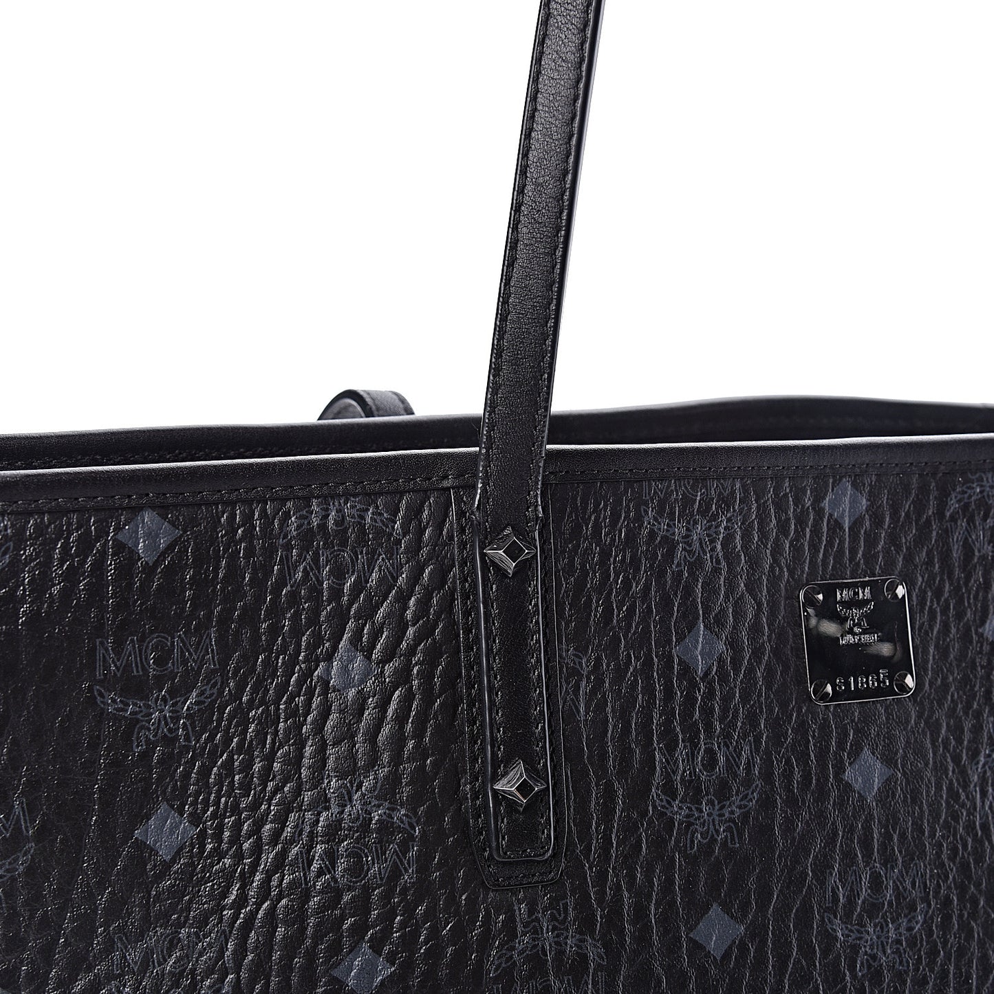 Visetos Medium Anya Zip Top Shopper Tote Black