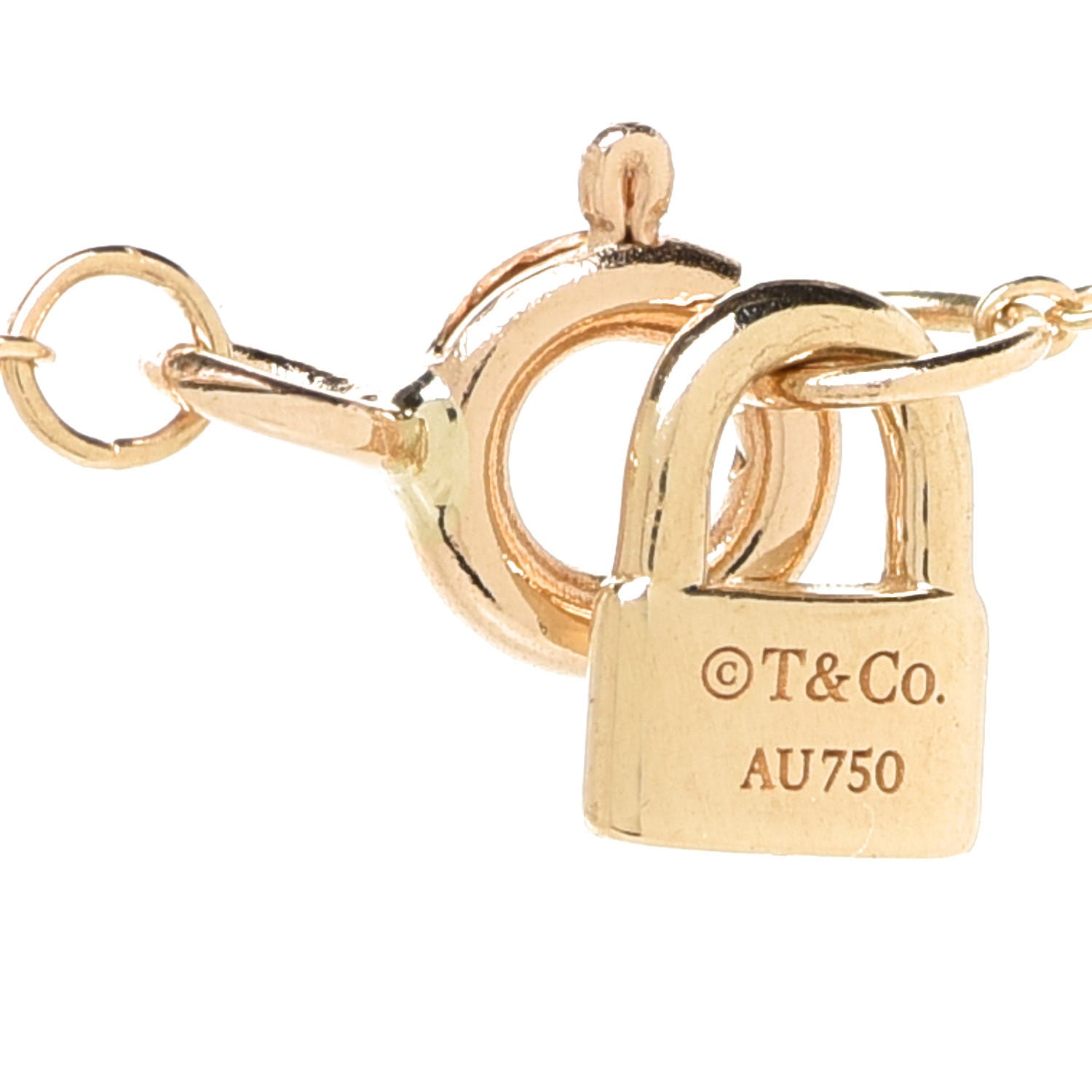 Tiffany 18K Yellow Gold Return To Tiffany Love Heart Tag Key Pendant Necklace 6 of 6