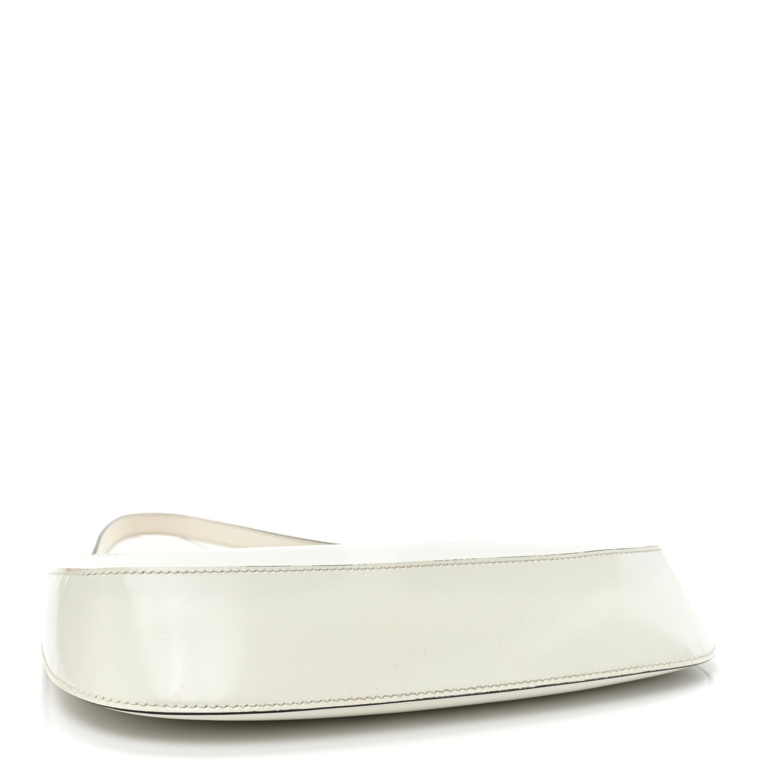 Prada Spazzolato Cleo Shoulder Bag White Black 4 of 11