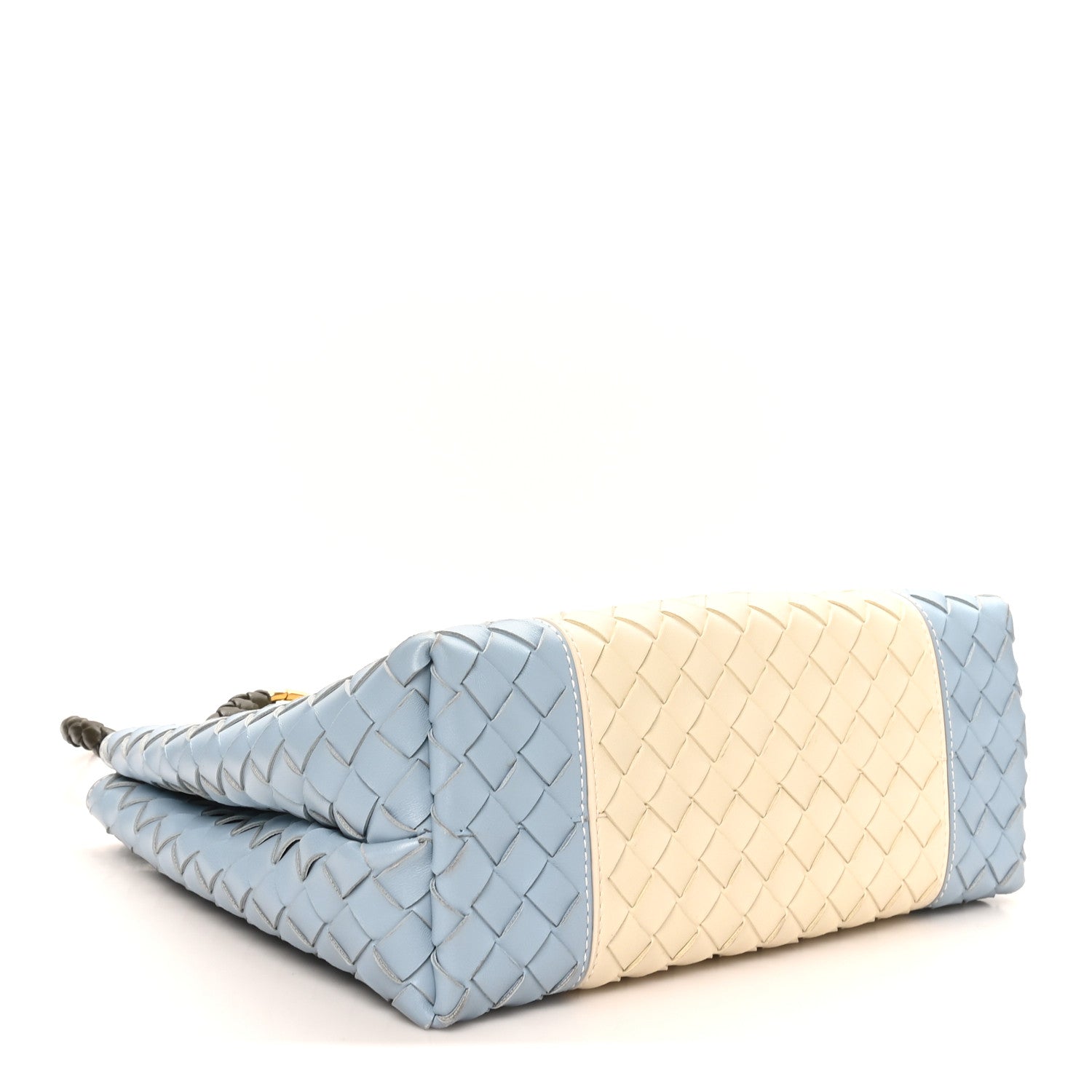 Bottega Veneta Nappa Intrecciato Medium Andiamo Shoulder Bag Sea Salt Ice Khaki 4 of 9