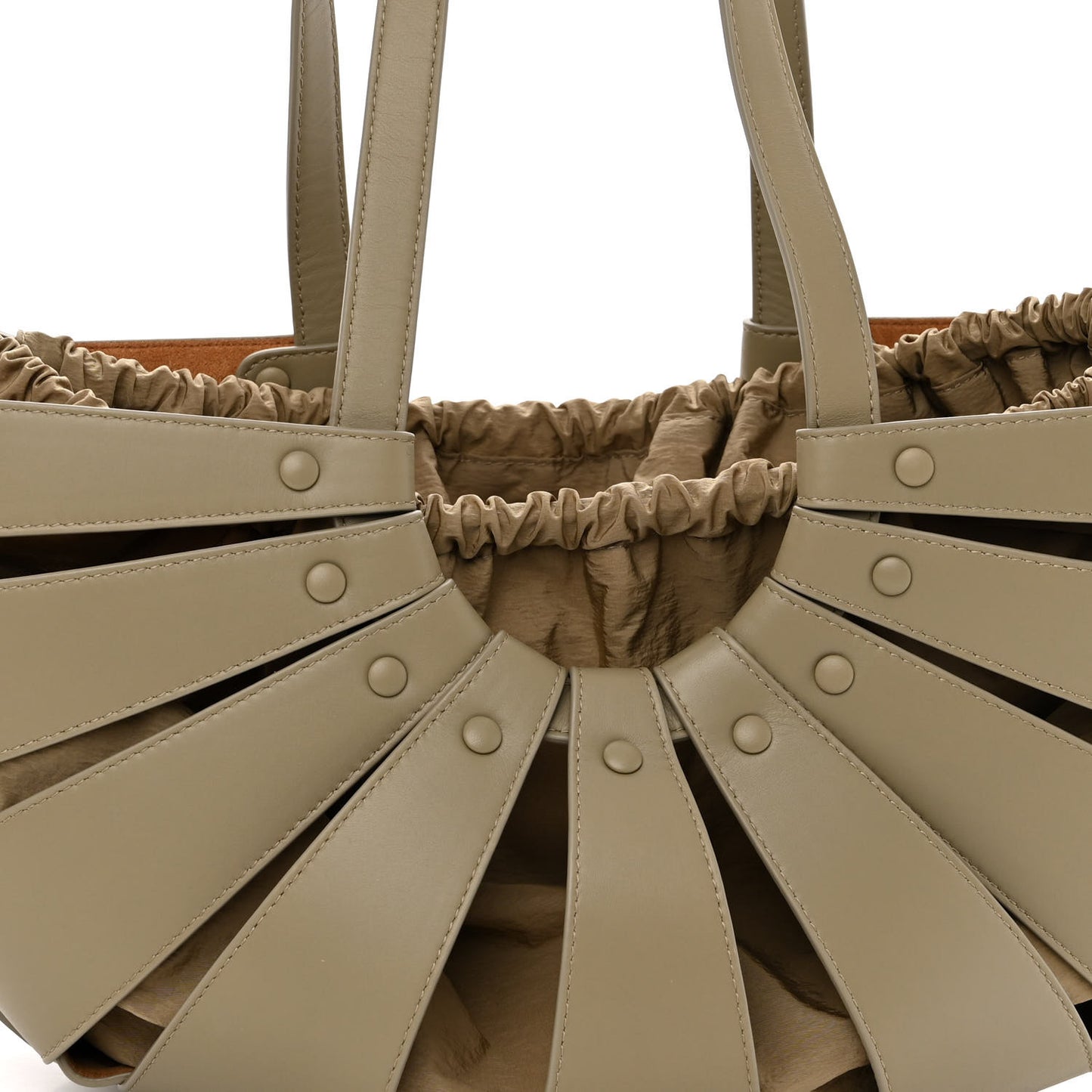French Calfskin Shell Bag Taupe