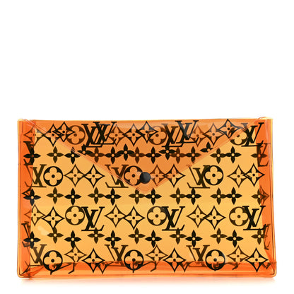 Louis Vuitton PVC Monogram Printed Envelope Pouch Orange 1 of 8