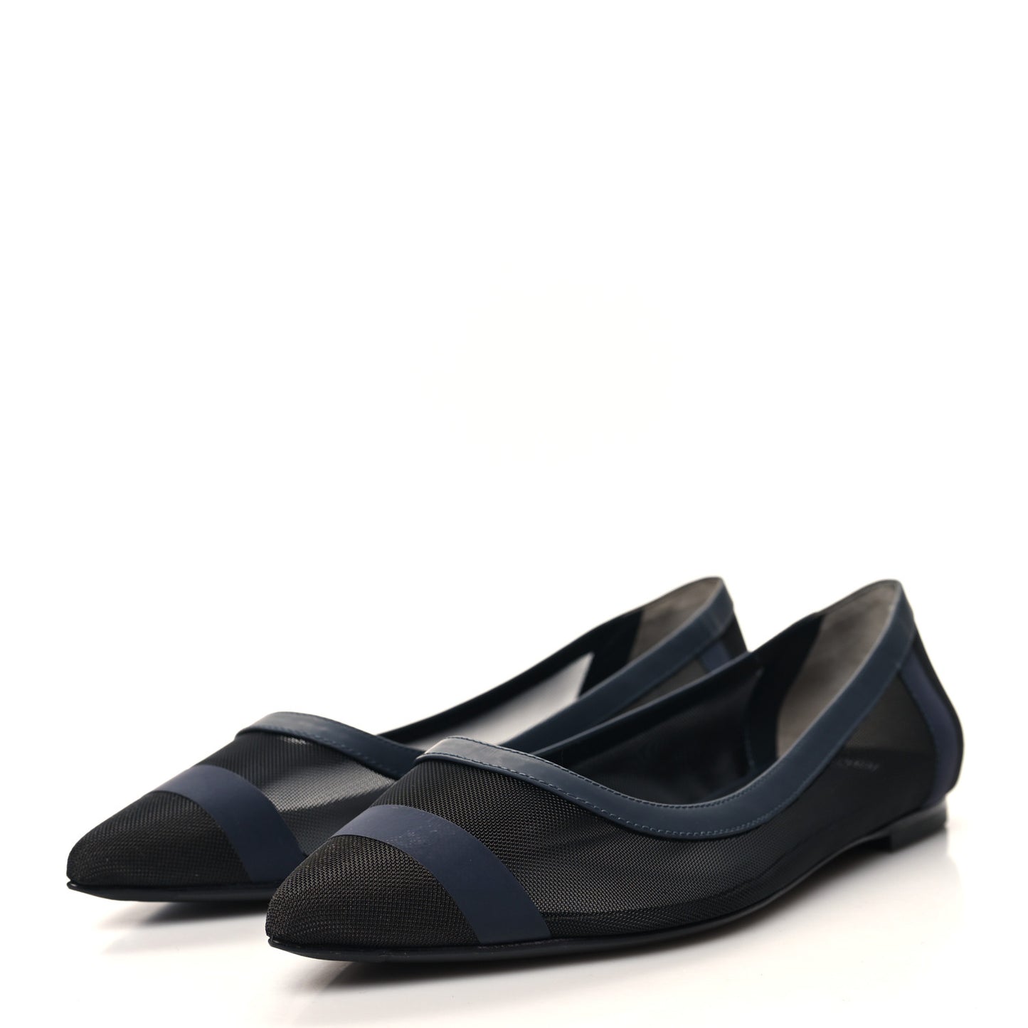 Mesh Skimmer Ballerina Flats 37.5 Navy Black