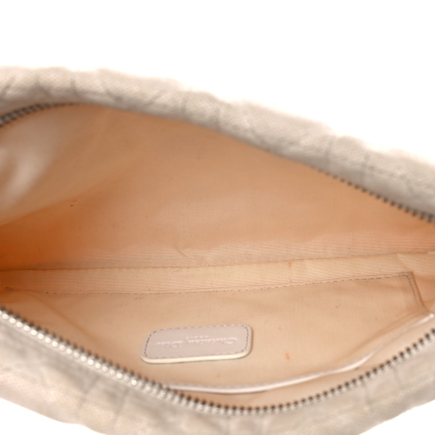 Christian Dior Coated Canvas Cannage Panarea Pouch White 5 of 18