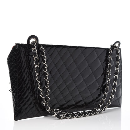 Chanel Patent Geometric Quilted Kaleidoscope Clutch Black 3 of 7