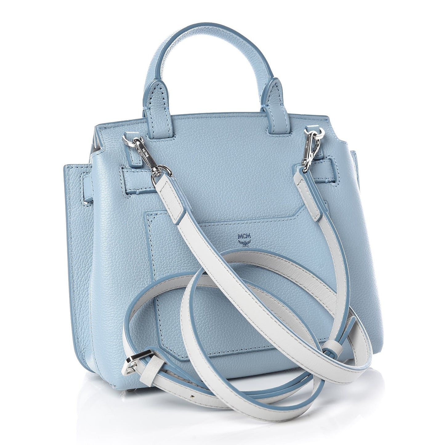 Grained Calfskin Small Milla Crossbody Sky Blue