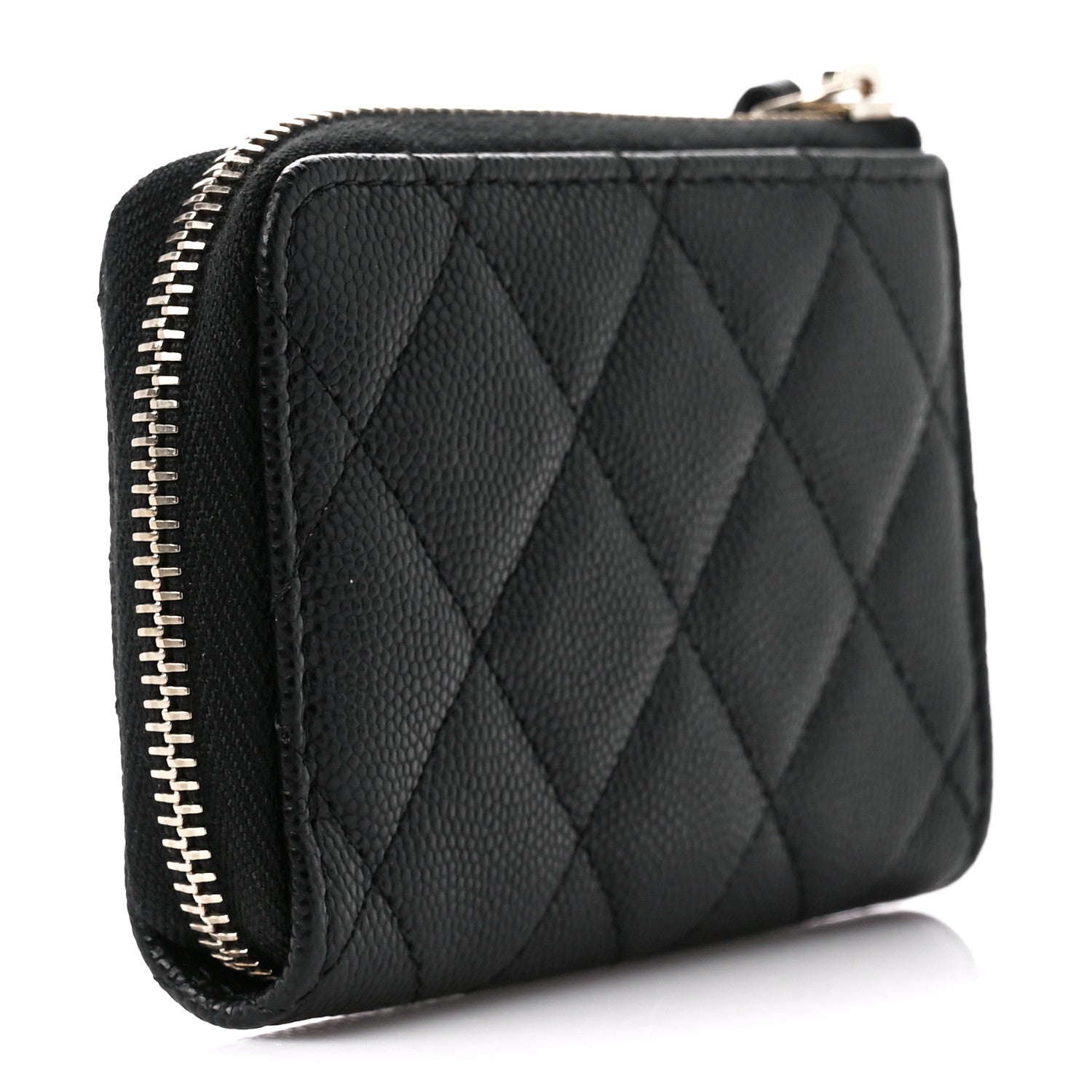 Chanel Caviar Quilted Zipped Key Holder Case Black 3 of 10