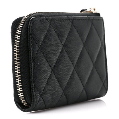 Chanel Caviar Quilted Zipped Key Holder Case Black 3 of 10