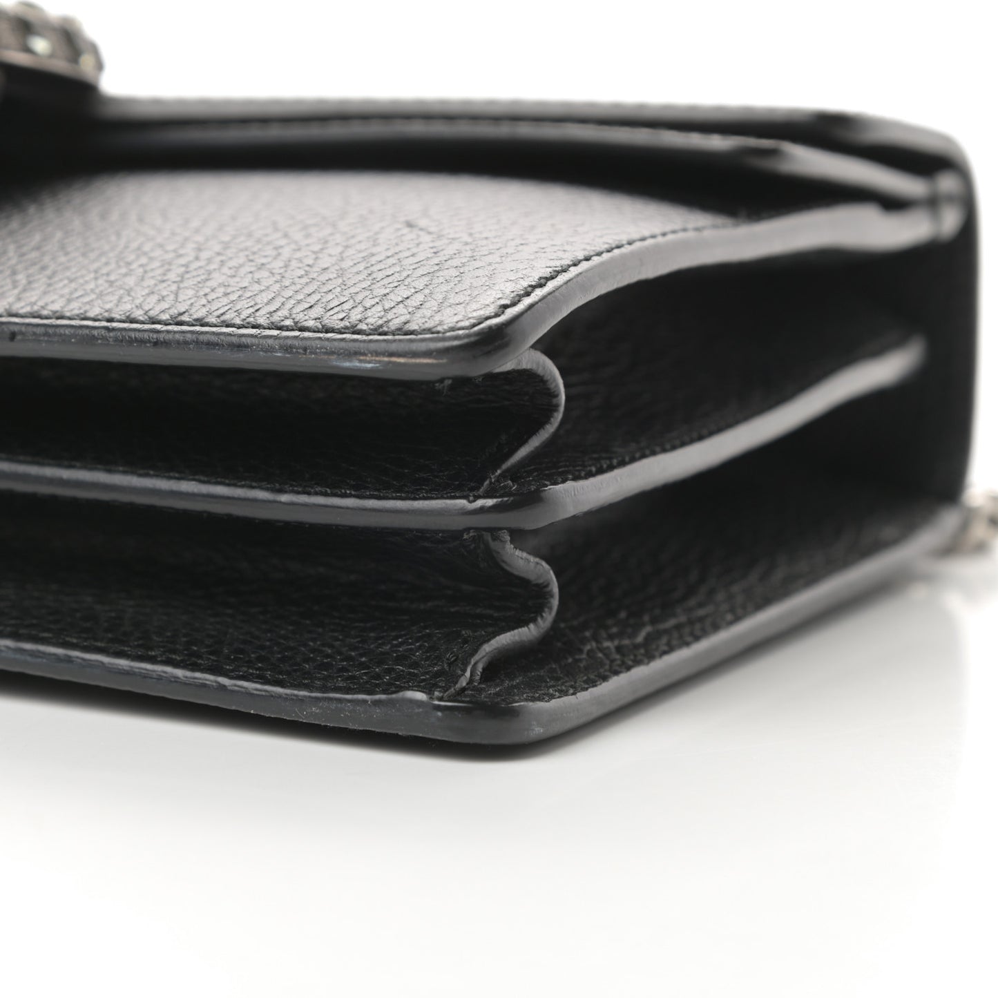 Pebbled Calfskin Small Dionysus Shoulder Bag Black