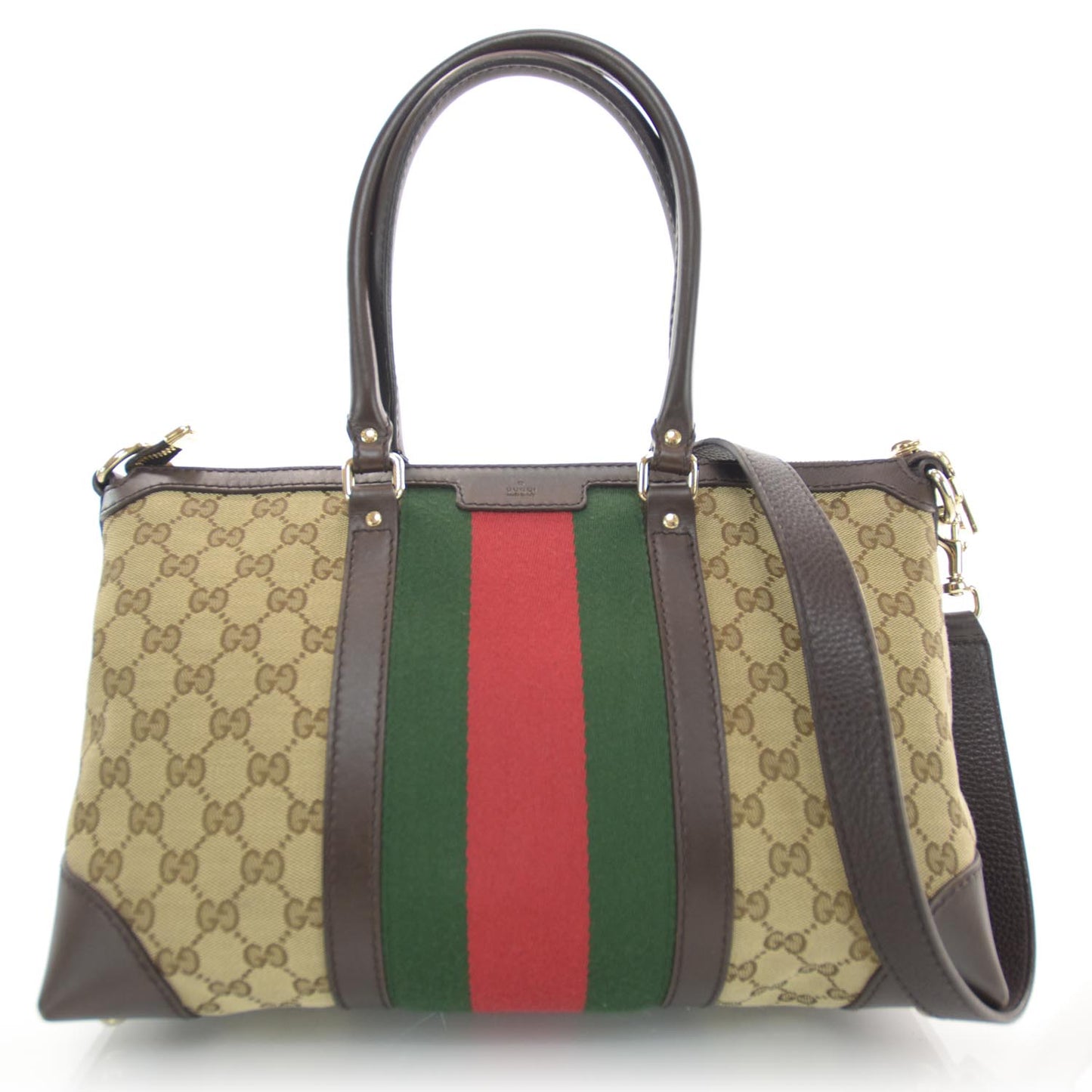 Monogram Vintage Web Medium Top Handle Bag