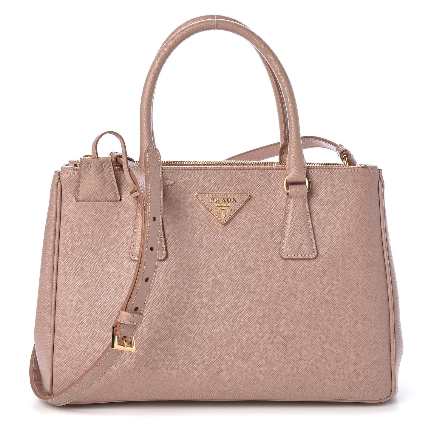 Saffiano Small Galleria Double Zip Tote Cammeo