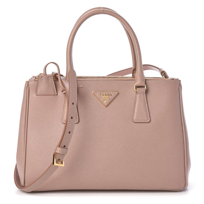 Prada Saffiano Small Galleria Double Zip Tote Cammeo 1 of 10