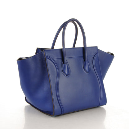 Celine Supple Calfskin Medium Phantom Luggage Indigo 3 of 8