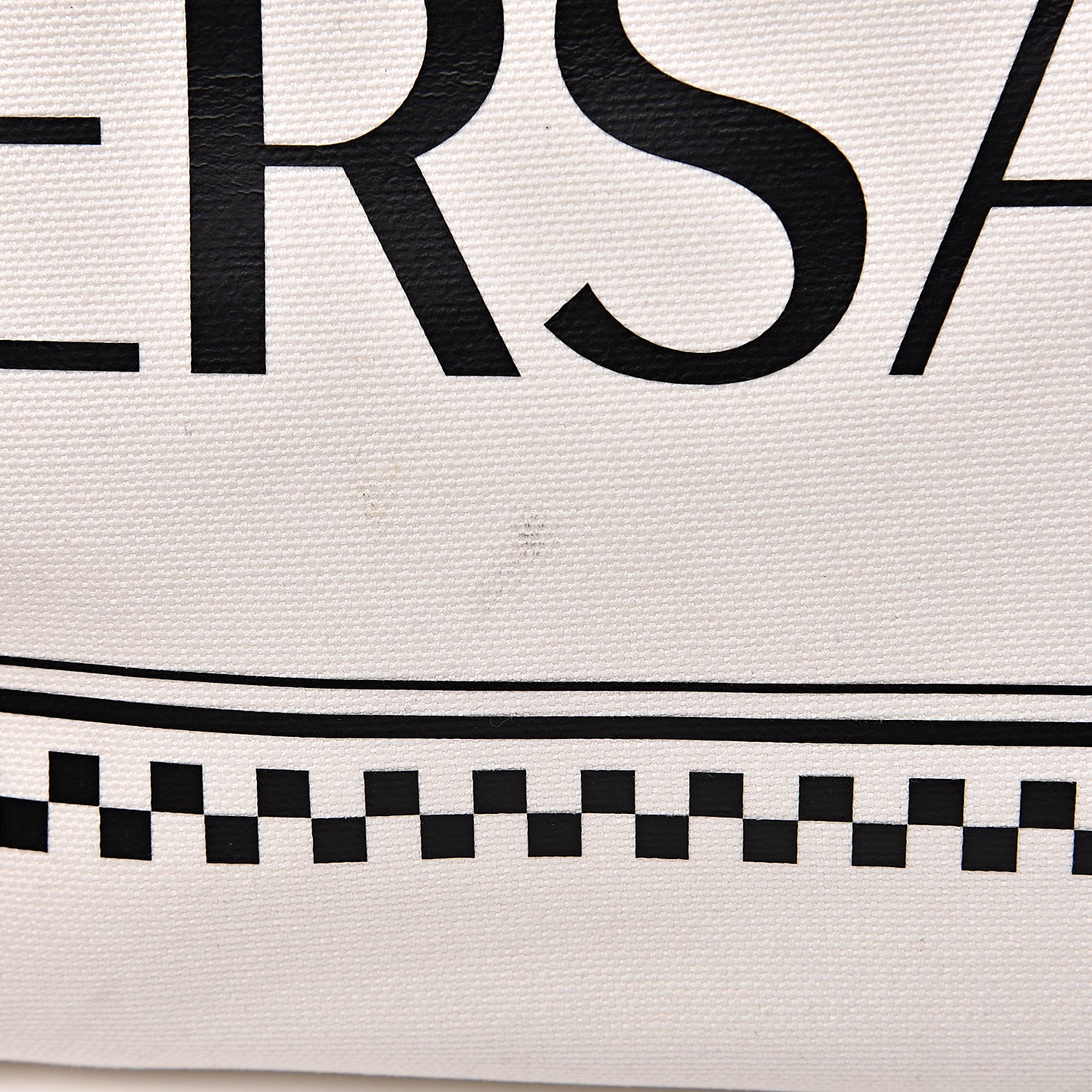 Versace Canvas Logo Tote Black White 15 of 17