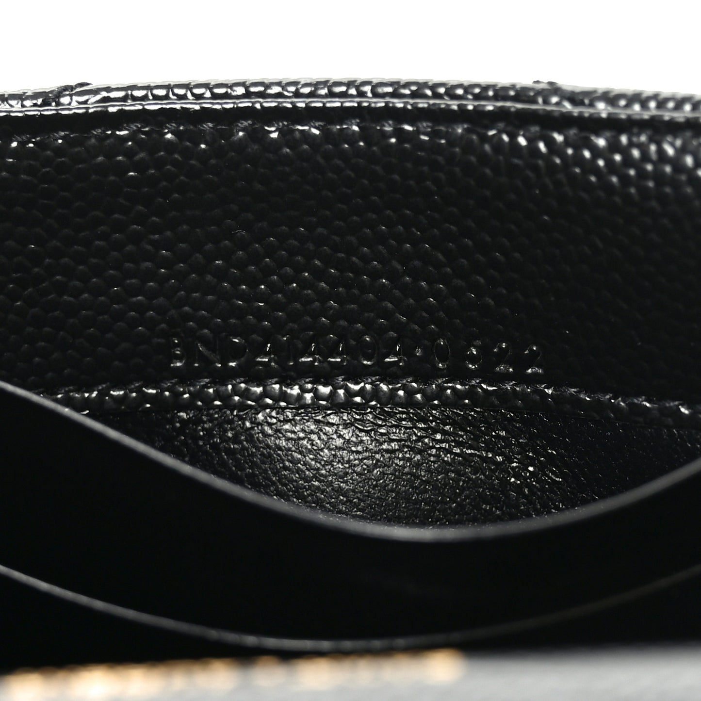 Grain De Poudre Matelasse Chevron Small Monogram Envelope Wallet Black