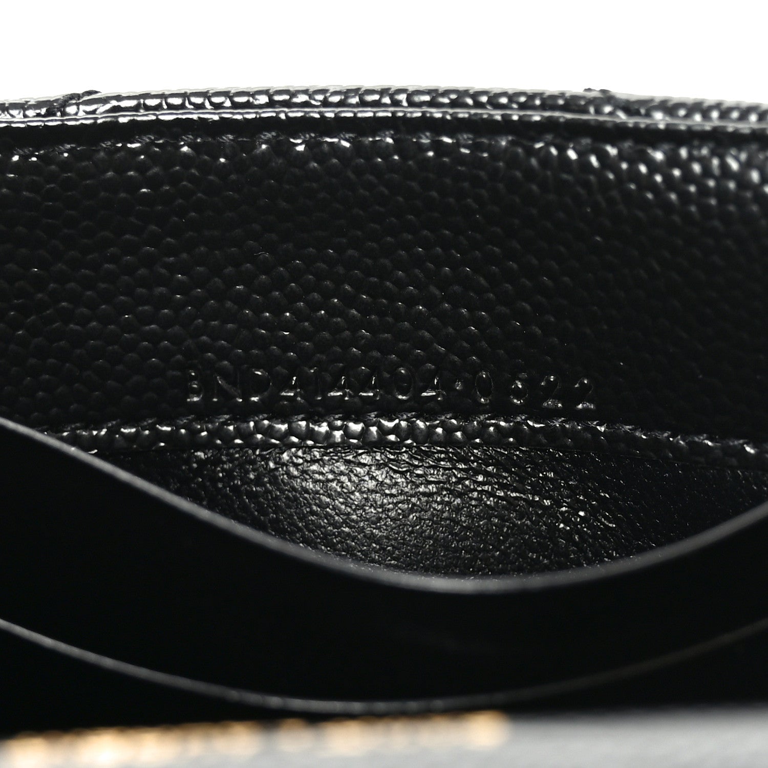 Saint Laurent Grain De Poudre Matelasse Chevron Small Monogram Envelope Wallet Black 7 of 8