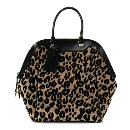 Louis Vuitton Jacquard Velvet Leopard Print Stephen Sprouse North South Bag Black 1 of 8