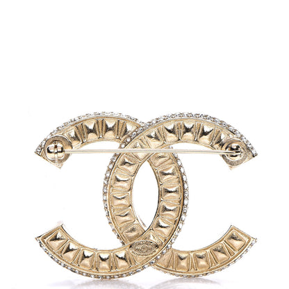 Chanel Baguette Crystal CC Brooch Light Gold 3 of 5