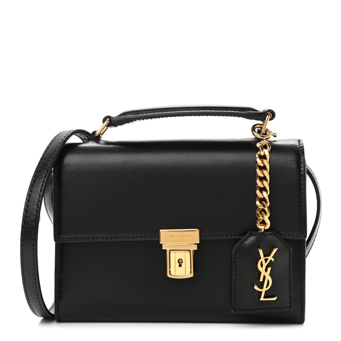 Calfskin Mini High School Satchel Black