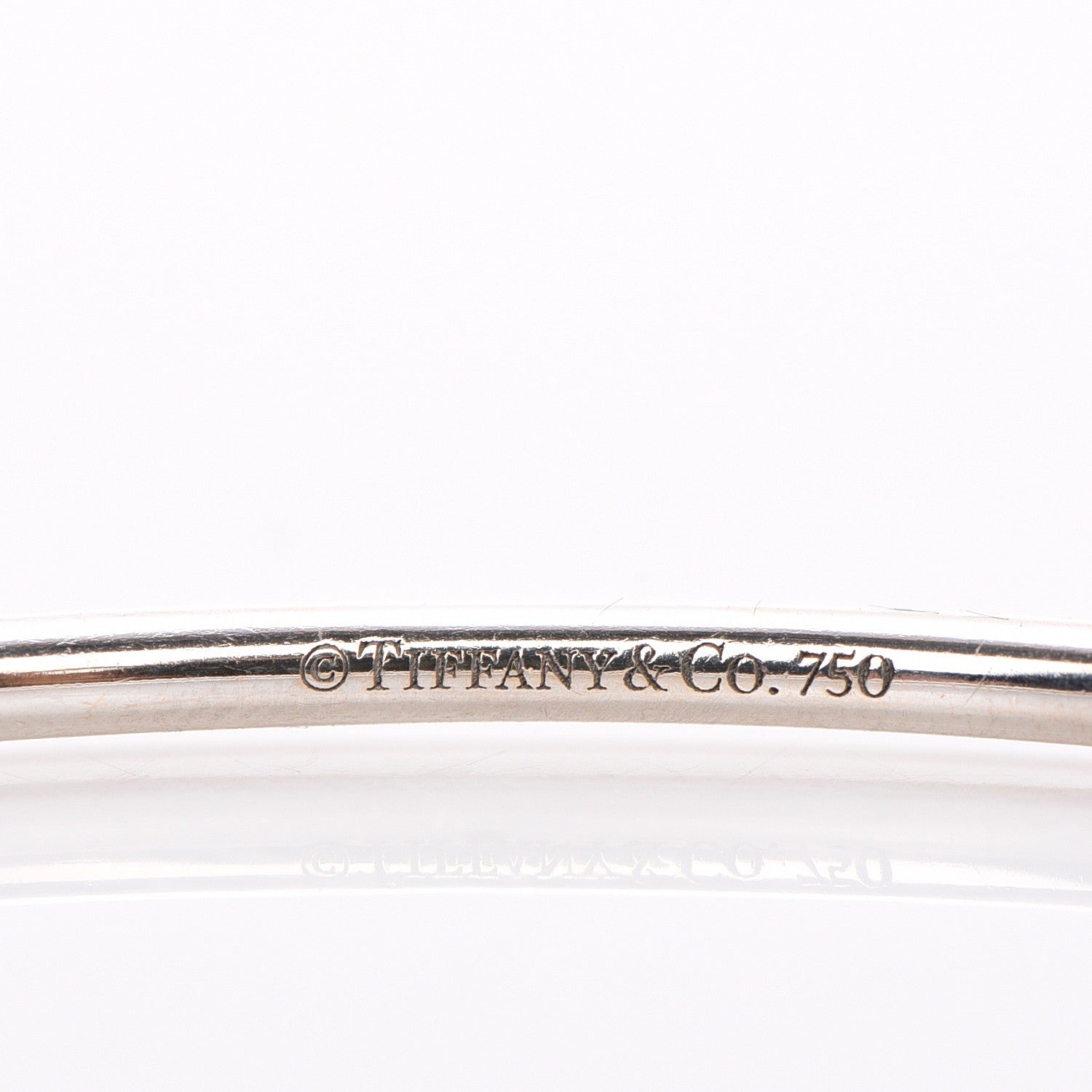 Tiffany 18K White Gold Diamond Metro Hinged Bangle Small 3 of 7