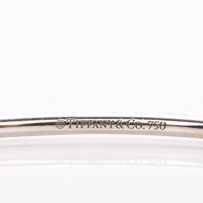 Tiffany 18K White Gold Diamond Metro Hinged Bangle Small 3 of 7