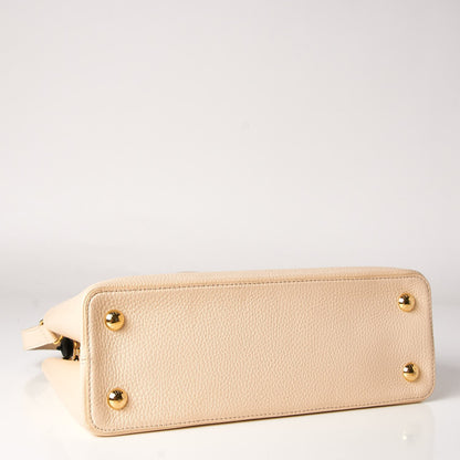 Louis Vuitton Taurillon Capucines PM Creme Black 4 of 9