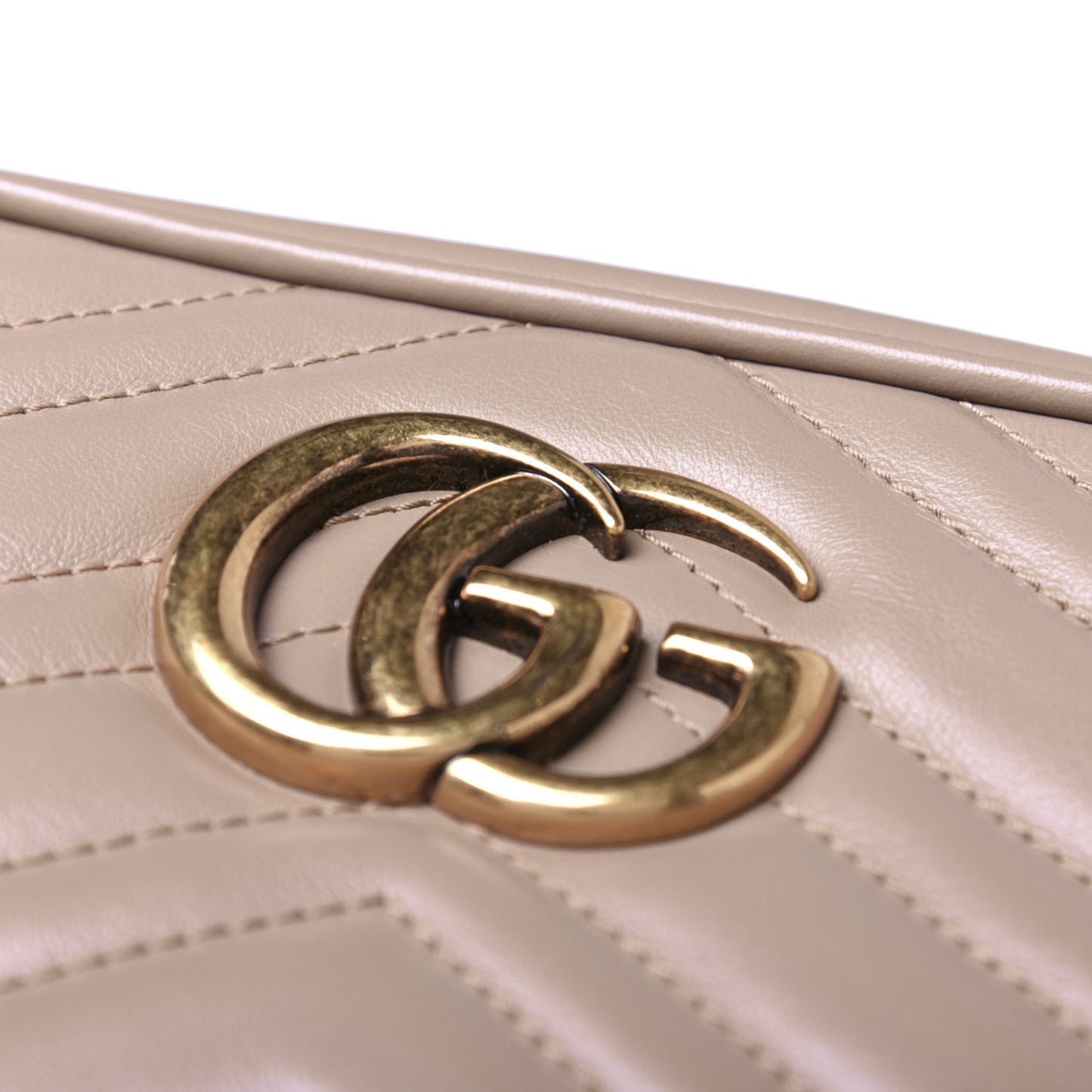 Calfskin Matelasse Small GG Marmont Chain Shoulder Bag Porcelain Rose