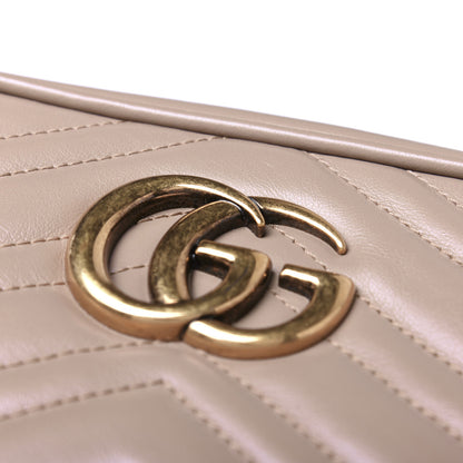 Gucci Calfskin Matelasse Small GG Marmont Chain Shoulder Bag Porcelain Rose 10 of 10