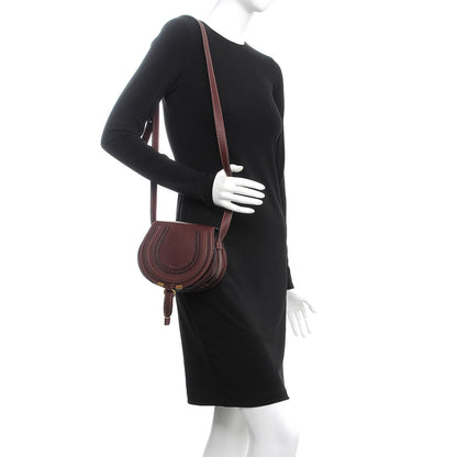 Chloe Calfskin Mini Marcie Round Crossbody Bag Dark Velvet 2 of 6
