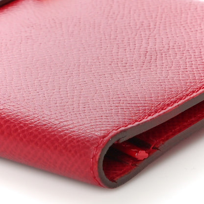 Hermes Courchevel Bearn Gusset Wallet Rouge Vif 9 of 12