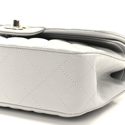 Chanel Caviar Quilted Small Double Flap Grey 9 of 10