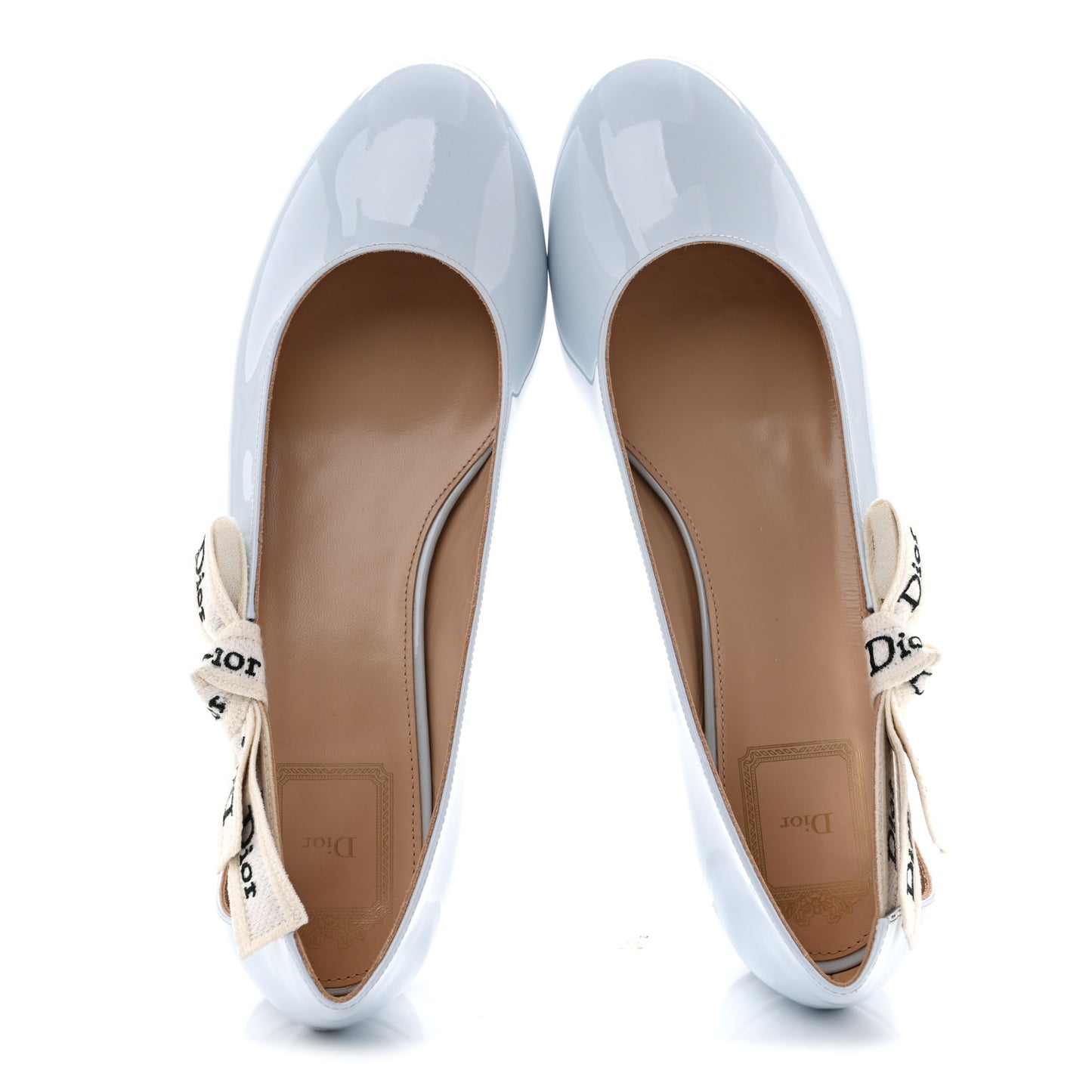 Patent Calfskin J'Adior 20mm Pumps 37.5 Ice Lagoon