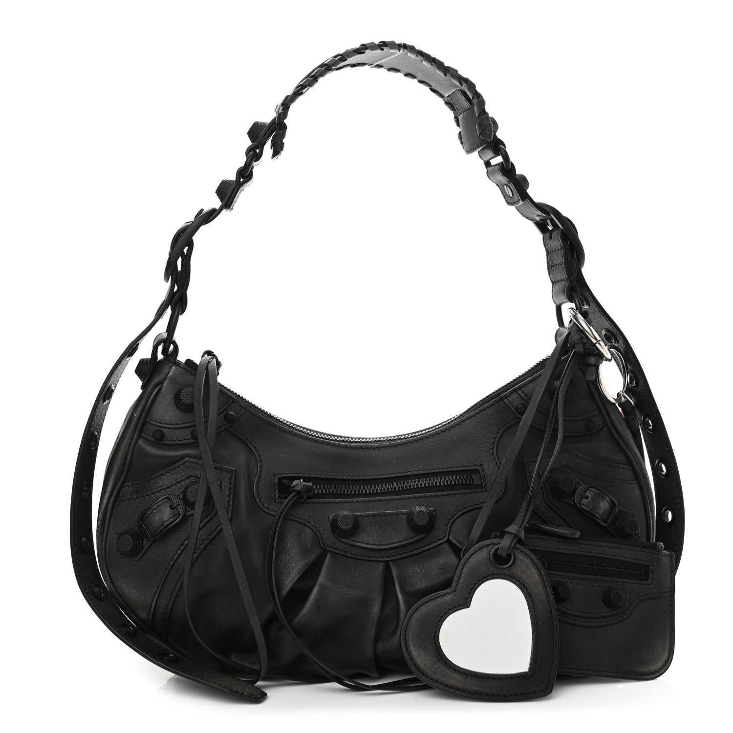 Balenciaga Used Calfskin Small Le Cagole Shoulder Bag Black 1 of 10