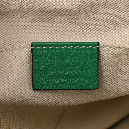 Gucci Raffia Azalea Calfskin Crochet Flower Small GG Marmont Shoulder Bag Natural Ecru Green Red New Shamarock 6 of 12