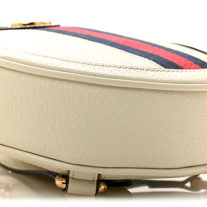 Gucci Textured Calfskin Web Mini Ophidia Round Backpack Mystic White 9 of 11