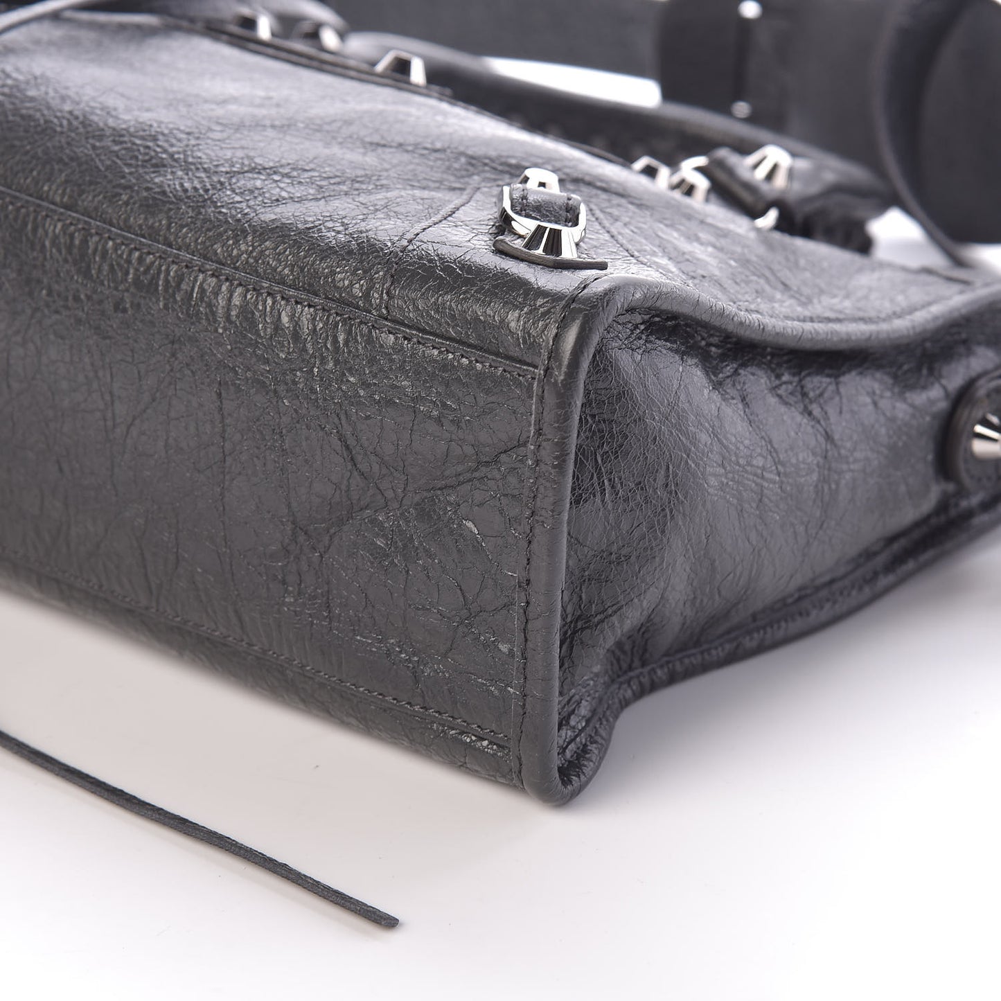 Agneau Classic Silver Hardware S City Gris Fossile