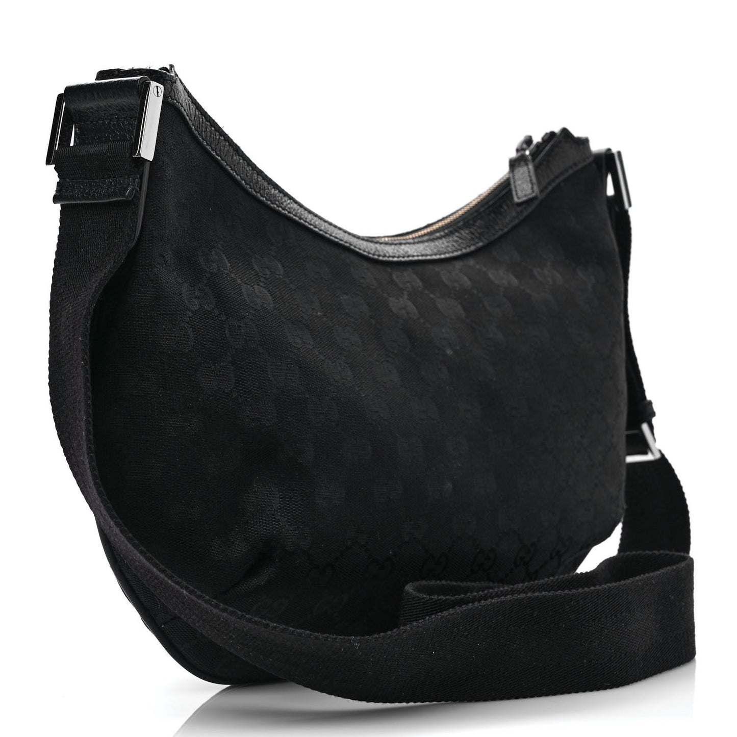 Monogram Medium Half Moon Hobo Black