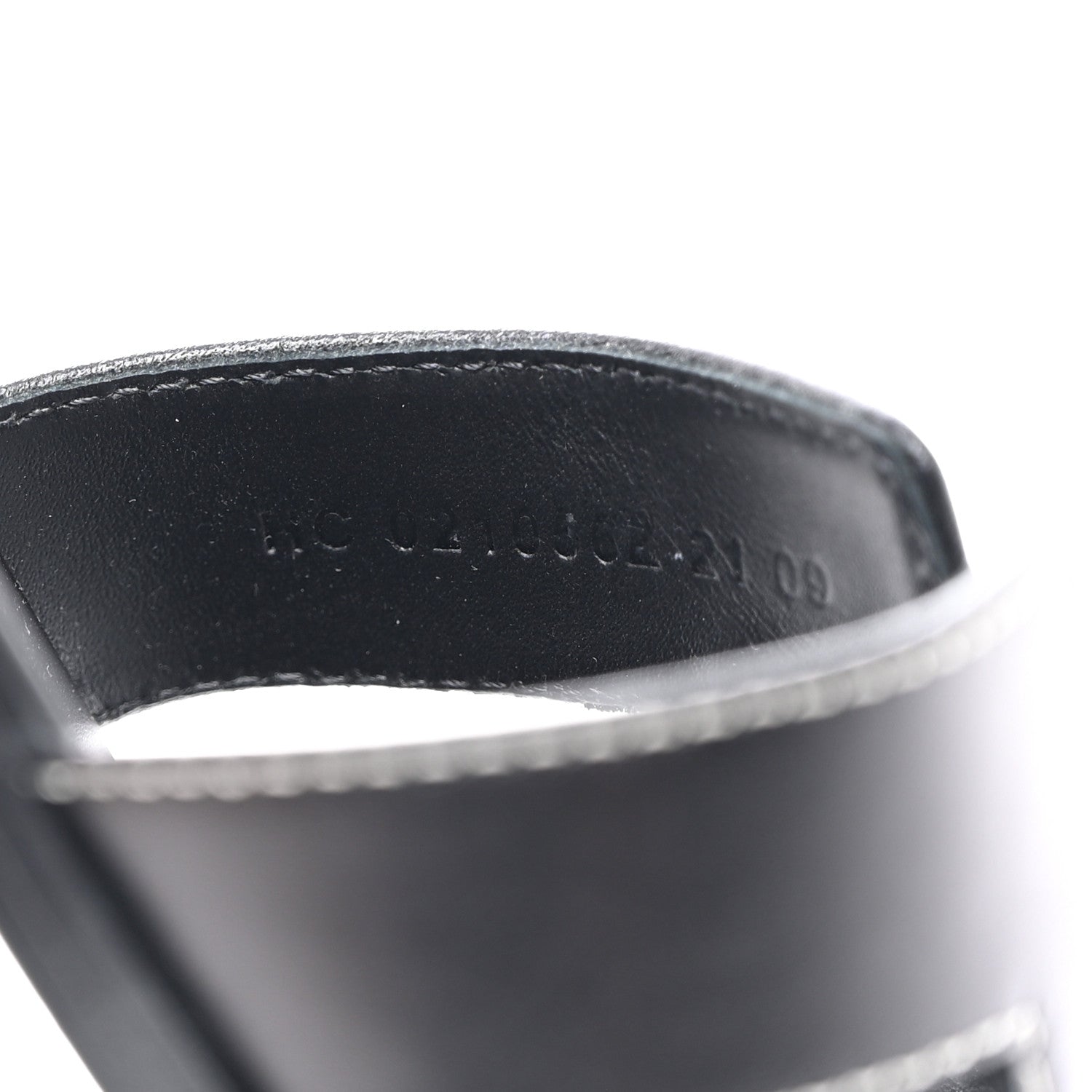 Hermes Box Calfskin Oran Sandals 38 Black 7 of 9
