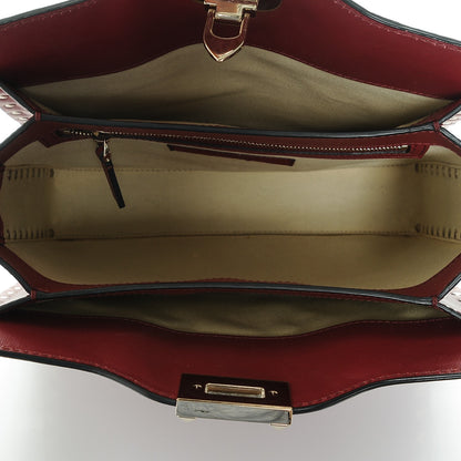 Valentino Garavani Vitello Rockstud Flip-Lock Shoulder Bag Red 5 of 6